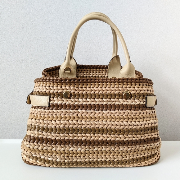 Loewe 2013 Runway Leather/Straw Bag - Picture 2 of 15